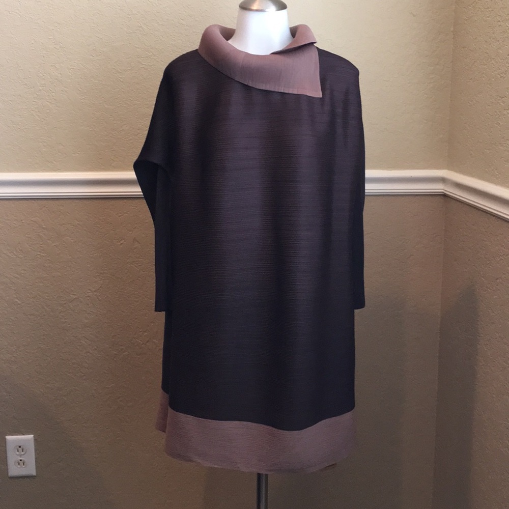 NWT Pleated Brown Dress